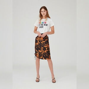 NWOT OVS Tie dye orange and black skirt